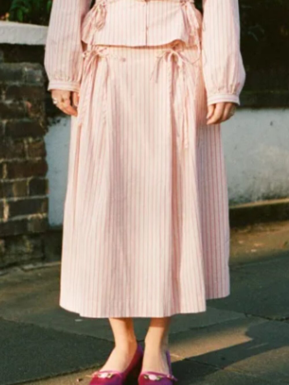 Islington Midi Skirt - Gelato Stripe sold by Lisa Says Gah product image thumbna